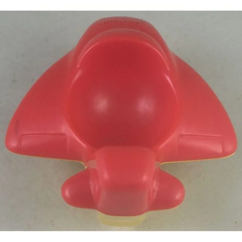 Vintage 1990 Playskool Weebles Wobble Red Yellow Toy Plane Plastic